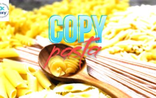 Different types of pasta Text: Copy pasta