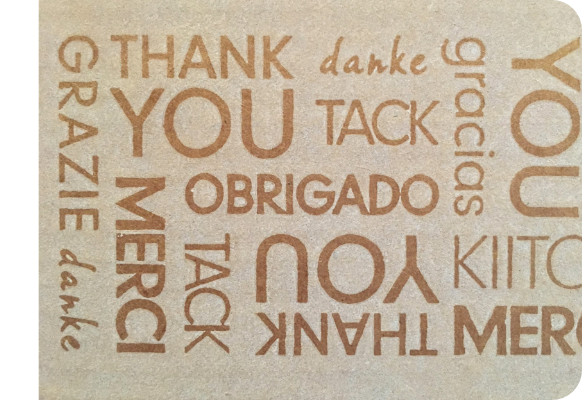 "Danke" in unterschiedlichen Sprachen