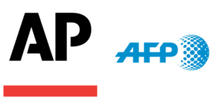 Associated Press-Logo und Agence France-Presse-Logo
